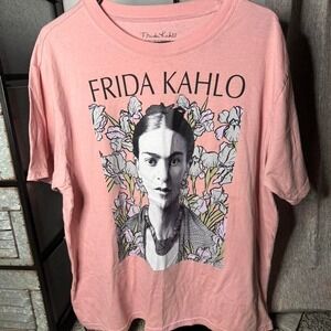 Frida Kahlo pink graphic tee Size XL #fridakahlo #art #graphictee